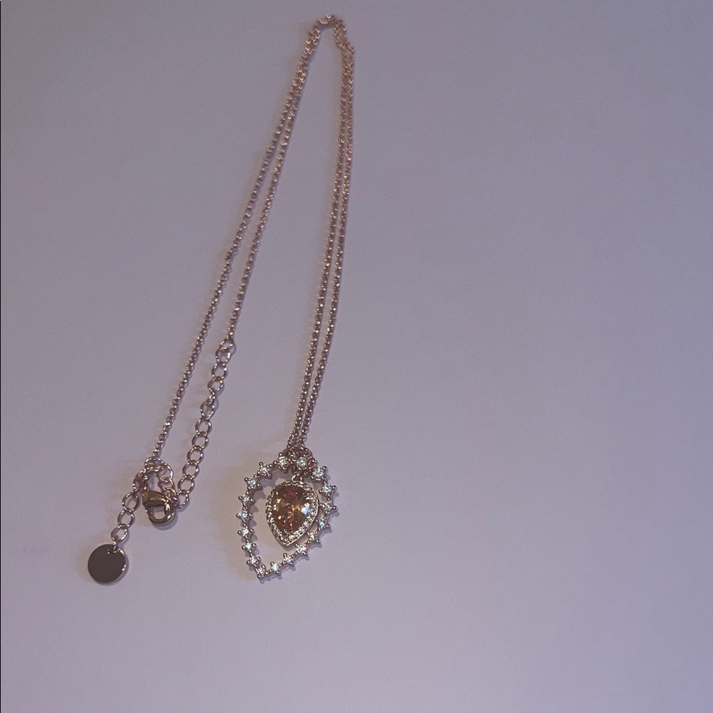Elegant November birthday rose Gold Pendant Necklace